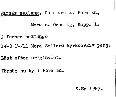 Bild på arkivkortet för arkivposten Färnäs sextung