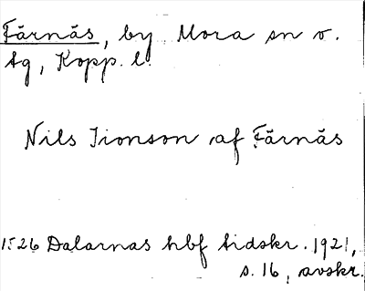 Bild på arkivkortet för arkivposten Färnäs