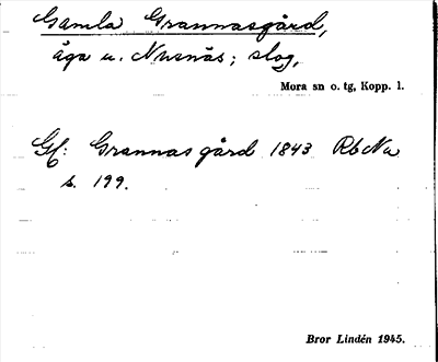 Bild på arkivkortet för arkivposten Gamla Grannasgård