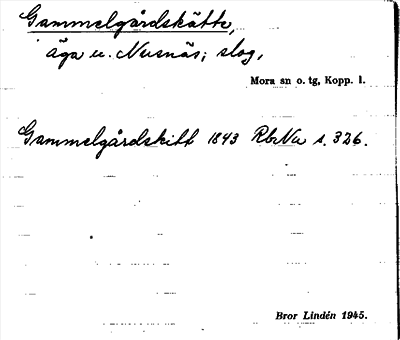 Bild på arkivkortet för arkivposten Gammelgårdskätte