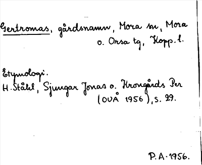 Bild på arkivkortet för arkivposten Gertromas