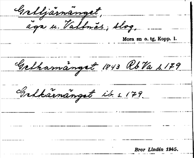 Bild på arkivkortet för arkivposten Gettjärnänget