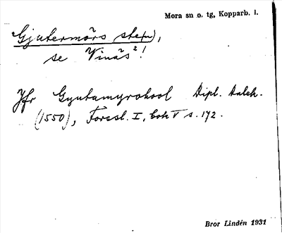 Bild på arkivkortet för arkivposten Gjutermöts ste(n)