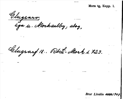 Bild på arkivkortet för arkivposten Glugsarv