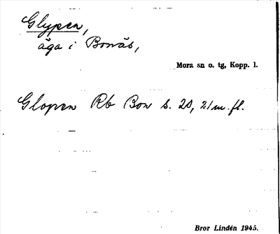 Bild på arkivkortet för arkivposten Glypen