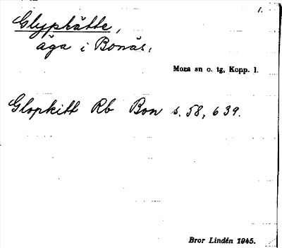 Bild på arkivkortet för arkivposten Glypkätte