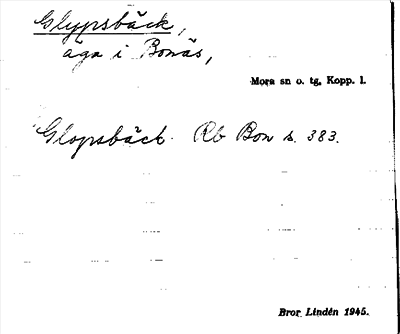 Bild på arkivkortet för arkivposten Glypsbäck
