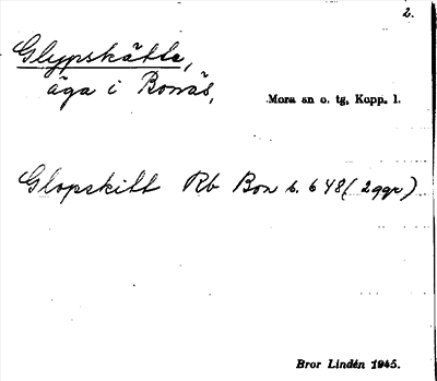 Bild på arkivkortet för arkivposten Glypskätte