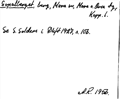 Bild på arkivkortet för arkivposten Gopalberget
