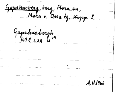 Bild på arkivkortet för arkivposten Gopshusberg