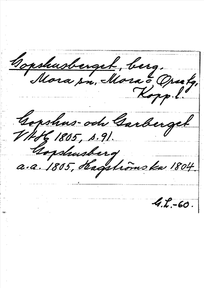 Bild på arkivkortet för arkivposten Gopshusberget