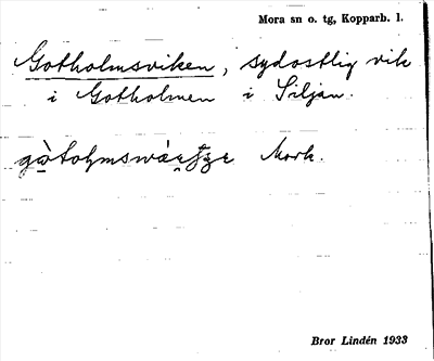 Bild på arkivkortet för arkivposten Gotholmsviken