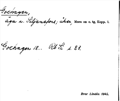 Bild på arkivkortet för arkivposten Goxhagen