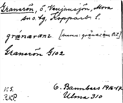 Bild på arkivkortet för arkivposten Granerön