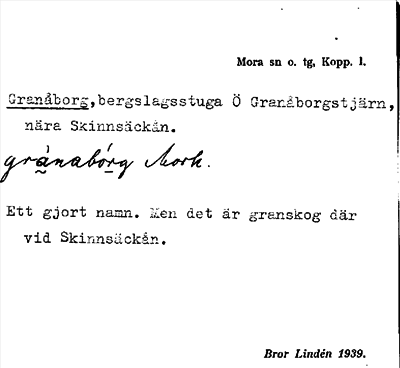 Bild på arkivkortet för arkivposten Granåborg