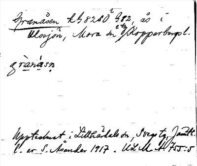 Bild på arkivkortet för arkivposten Granåsen