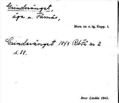 Bild på arkivkortet för arkivposten Grinderänget