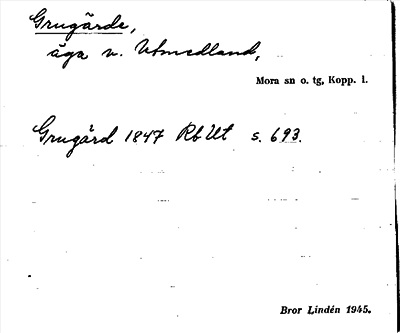 Bild på arkivkortet för arkivposten Grugärde