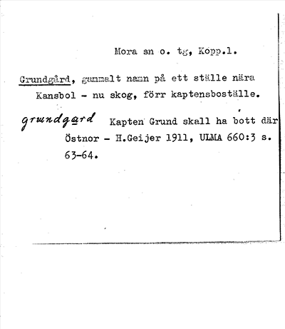 Bild på arkivkortet för arkivposten Grundgård