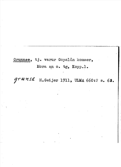 Bild på arkivkortet för arkivposten Grunnse