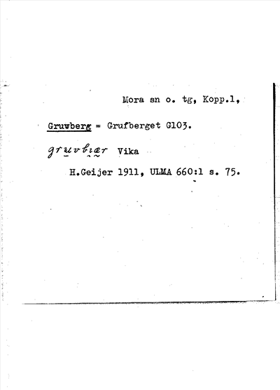 Bild på arkivkortet för arkivposten Gruvberg = Grufberget