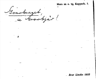 Bild på arkivkortet för arkivposten Gruvberget, se Grovbjär