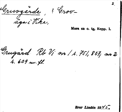 Bild på arkivkortet för arkivposten Gruvgärde