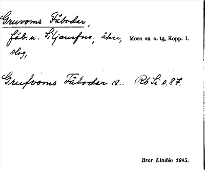 Bild på arkivkortet för arkivposten Gruvoms fäbodar