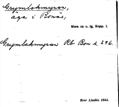 Bild på arkivkortet för arkivposten Grymlokmyren