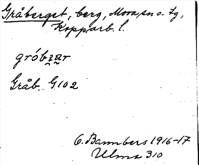 Bild på arkivkortet för arkivposten Gråberget