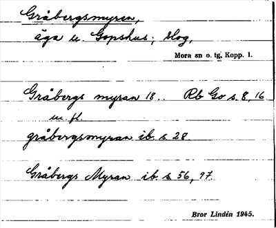 Bild på arkivkortet för arkivposten Gråbergsmyren