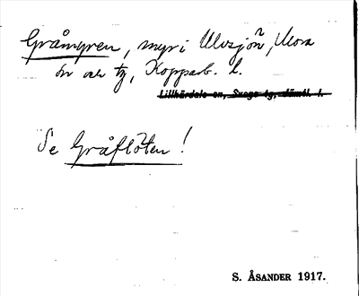 Bild på arkivkortet för arkivposten Gråmyren, se Gråflöten