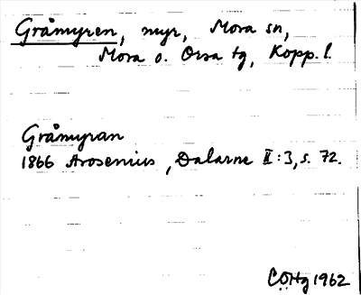 Bild på arkivkortet för arkivposten Gråmyren