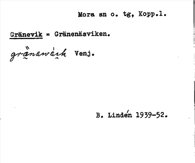 Bild på arkivkortet för arkivposten Gränevik