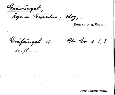 Bild på arkivkortet för arkivposten Grävänget