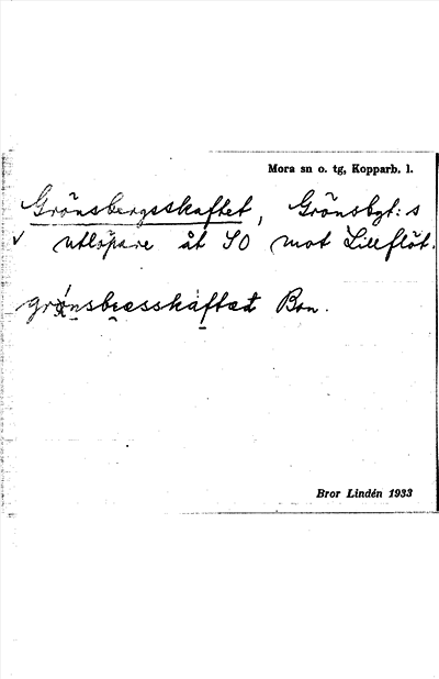 Bild på arkivkortet för arkivposten Grönsbergsskaftet