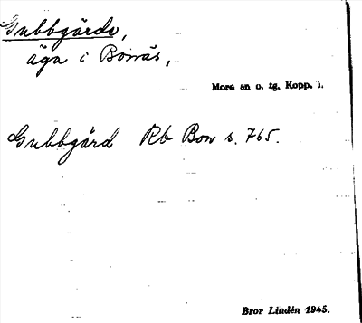 Bild på arkivkortet för arkivposten Gubbgärde