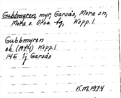 Bild på arkivkortet för arkivposten Gubbmyren