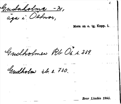 Bild på arkivkortet för arkivposten Gudaholme -n