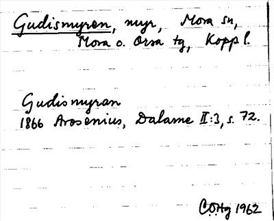 Bild på arkivkortet för arkivposten Gudismyren