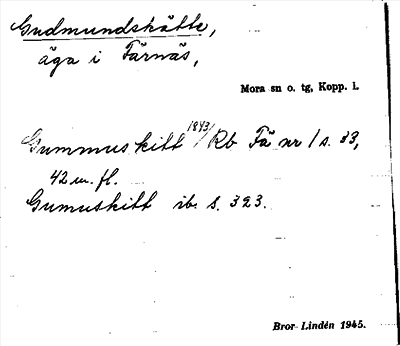 Bild på arkivkortet för arkivposten Gudmundskätte