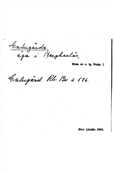Bild på arkivkortet för arkivposten Gulugärde