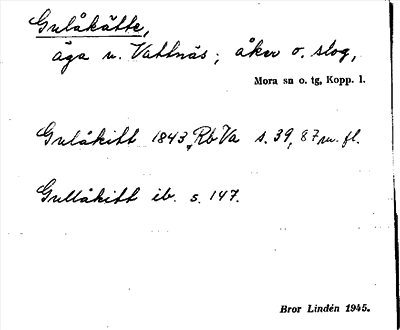 Bild på arkivkortet för arkivposten Gulåkätte