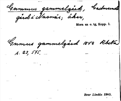 Bild på arkivkortet för arkivposten Gummus gammelgård