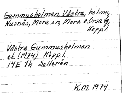Bild på arkivkortet för arkivposten Gummusholmen, Västra