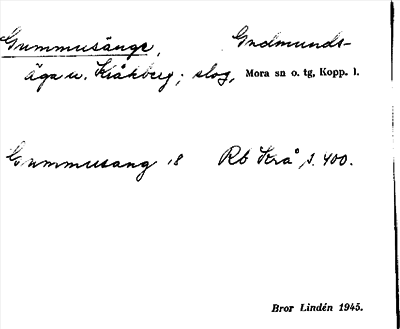 Bild på arkivkortet för arkivposten Gummusänge
