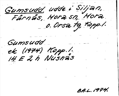 Bild på arkivkortet för arkivposten Gumsudd