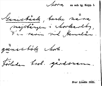 Bild på arkivkortet för arkivposten Gunisbåck
