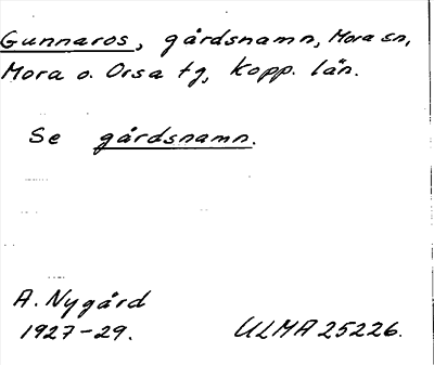 Bild på arkivkortet för arkivposten Gunnaros