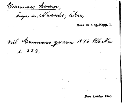 Bild på arkivkortet för arkivposten Gunnars kvarn